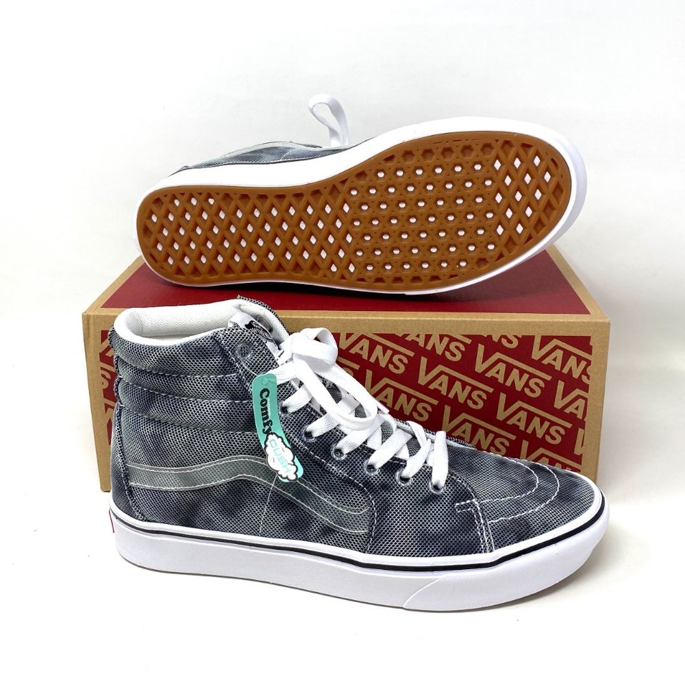 💖MEGA SALE💖VANS Comfycush SK8-HI In Bloom Grey Women’s Canvas VN0A3WMBB1T - Picture 3 of 10
